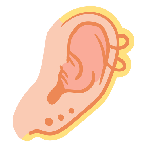 Pierced ear semi flat