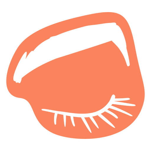 Closed eyelid cut out PNG Design