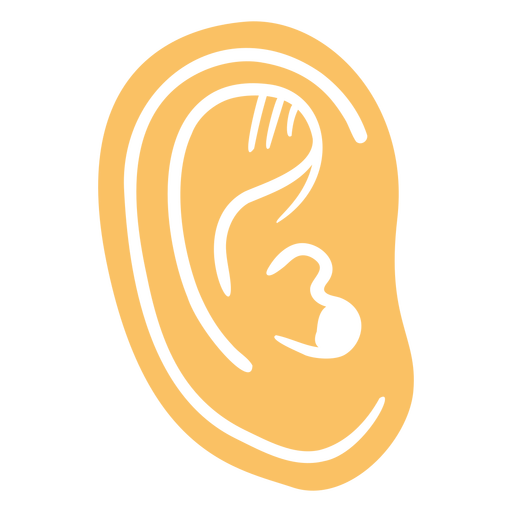 Ear profile cut out PNG Design