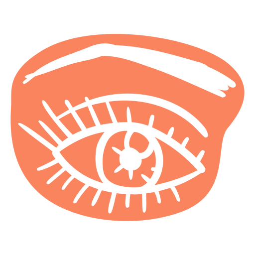 Eye up front cut out PNG Design