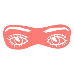 Eyes up front cut out PNG Design