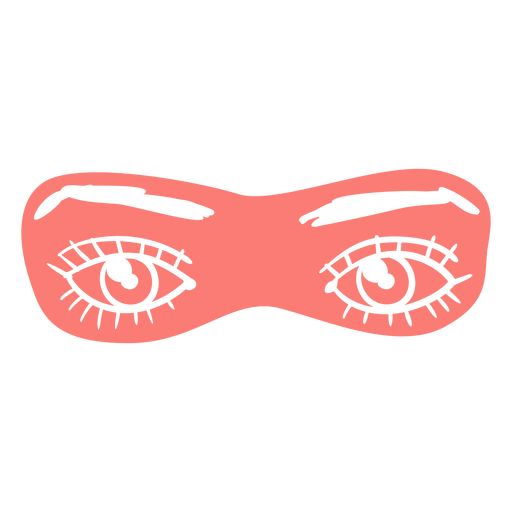 Eyes up front cut out PNG Design