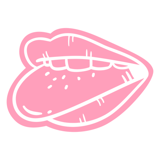 Mund mit ausgeschnittenem Zungenprofil
