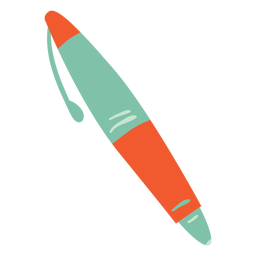 Hellblauer Stift halbflach PNG-Design