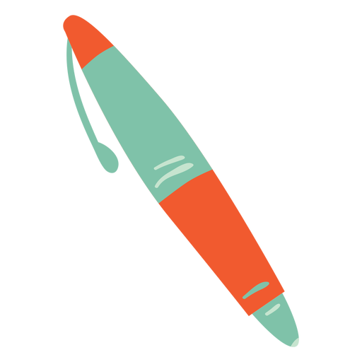 caneta azul claro semi plana Desenho PNG