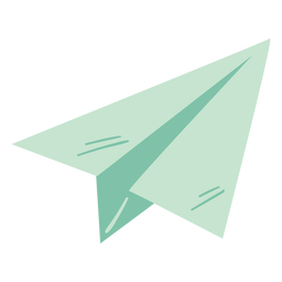 Papierflieger halbflach PNG-Design