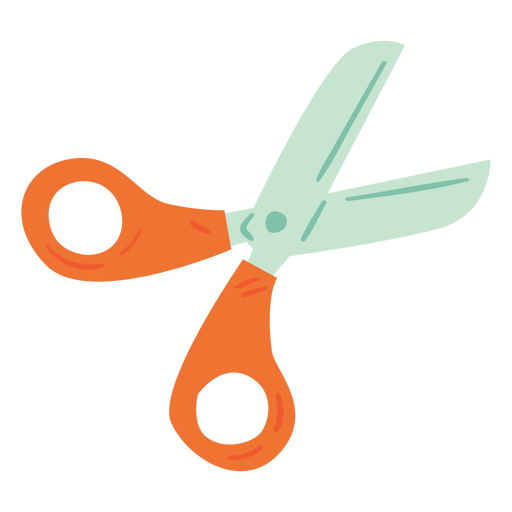 Scissors semi flat PNG Design