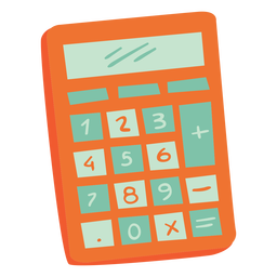 Orange calculator semi flat