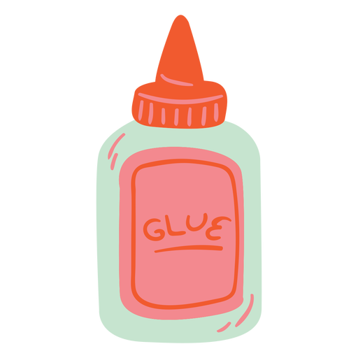 Semi flat glue bottle  PNG Design