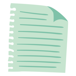 Sheet of paper semi flat PNG Design