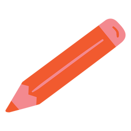Orange pencil flat Transparent PNG
