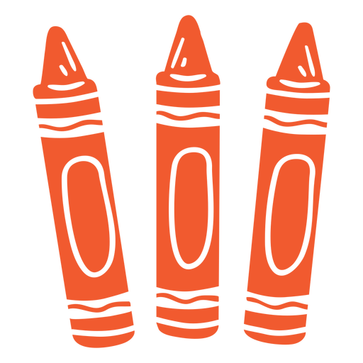 Crayons set cut out PNG Design