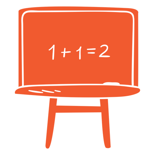 Orange blackboard cut out PNG Design
