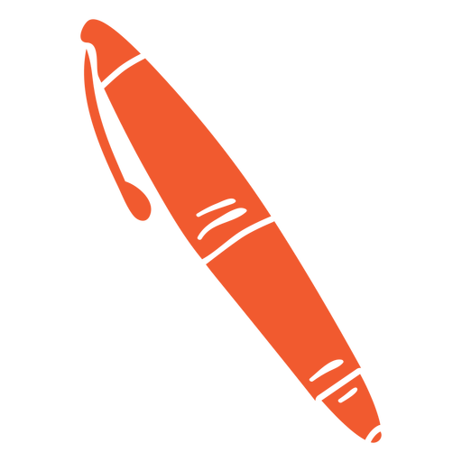 Orange pen cut out PNG Design