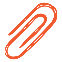 Orange Paper Clip Cut Out PNG & SVG Design For T-Shirts