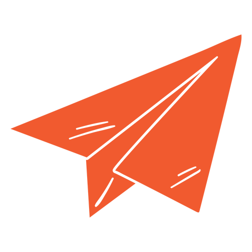 Paper plane flying cut out PNG Design
