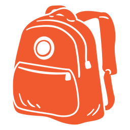 School backpack red cut-out PNG Design