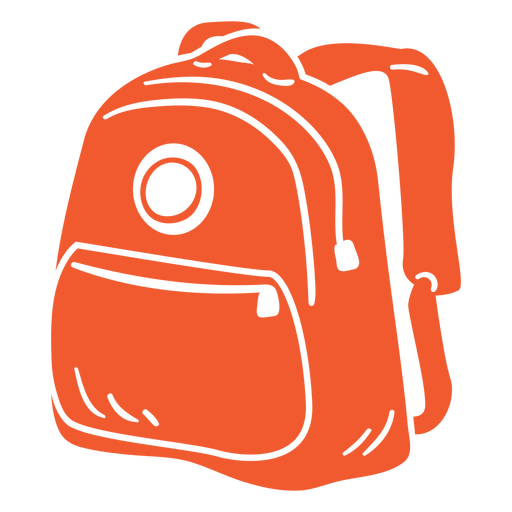 School backpack red cut-out