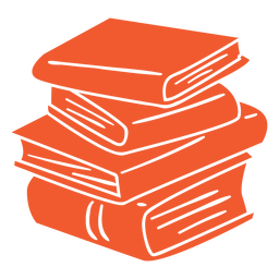 Pile of books red cut-out PNG Design