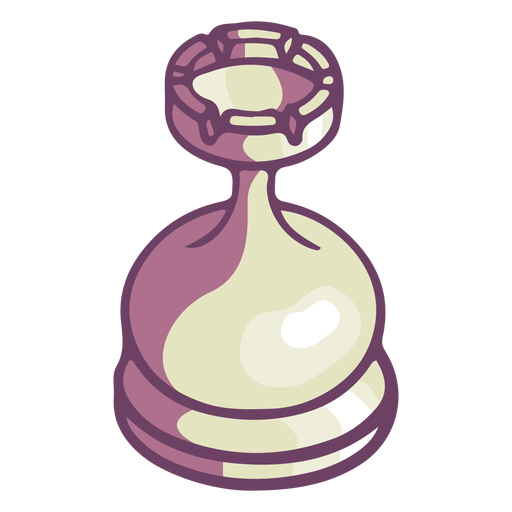 Rook chess rounded piece color illustration PNG Design