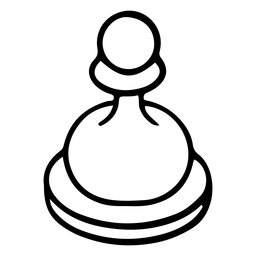 Simple pawn chess piece stroke PNG Design