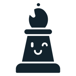 Bishop cute chess dark piece cut out PNG Design Transparent PNG