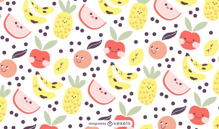 Baby fruit healthy food cute pattern design