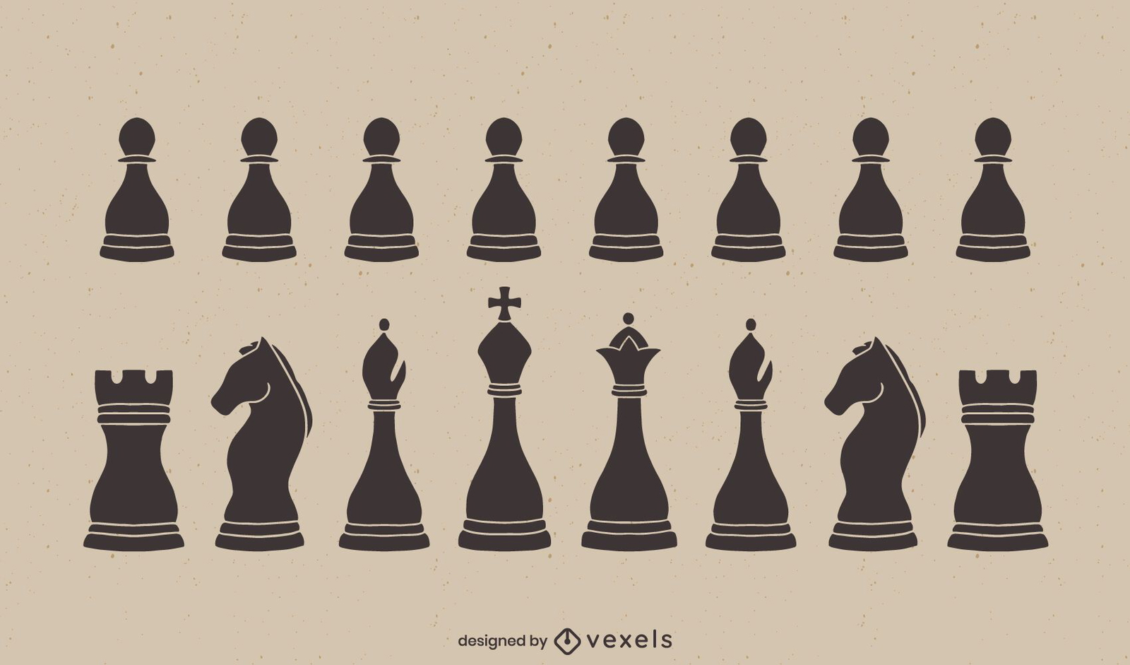 Hand Drawn Chess Pieces Vector Vector Art & Graphics