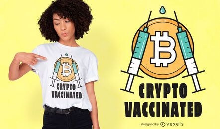 Crypto currency vaccine t-shirt design