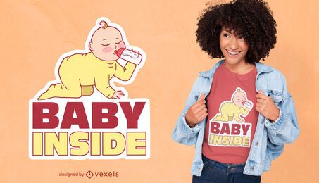 Baby im Schwangerschafts-T-Shirt-Design