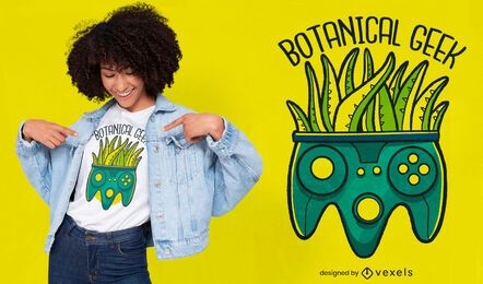 Diseño de camiseta botanical geek quote