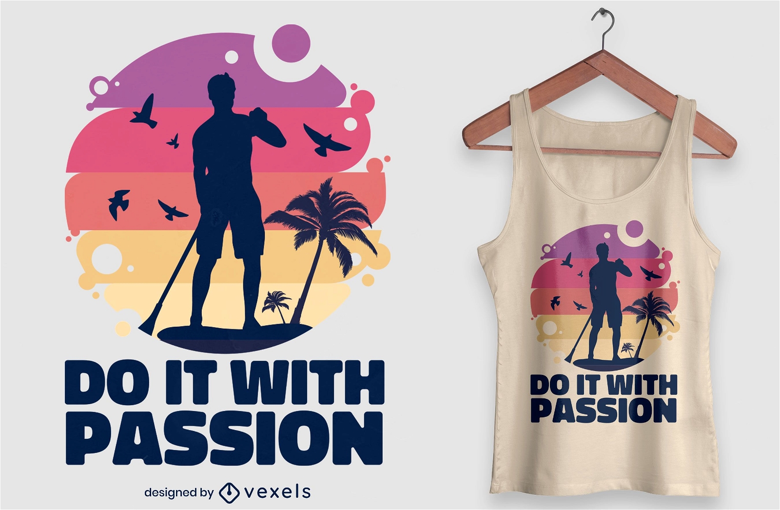 Tun Sie es mit Leidenschaft T-Shirt-Design