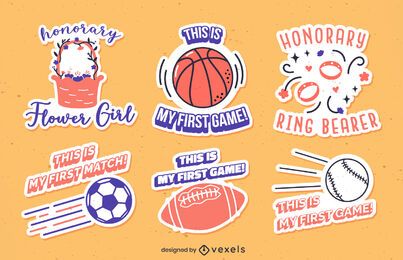First sport set of stickers