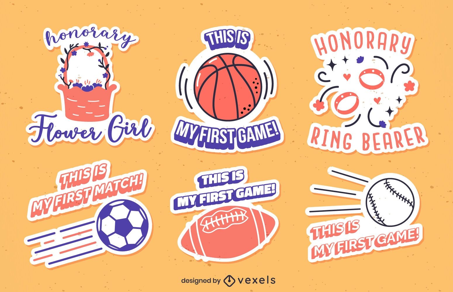 First sport set of stickers