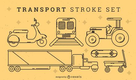 Stroke set of transport elements