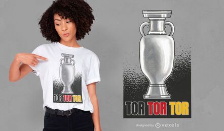 Trofeo deportivo diseño de camiseta de la canción alemana.