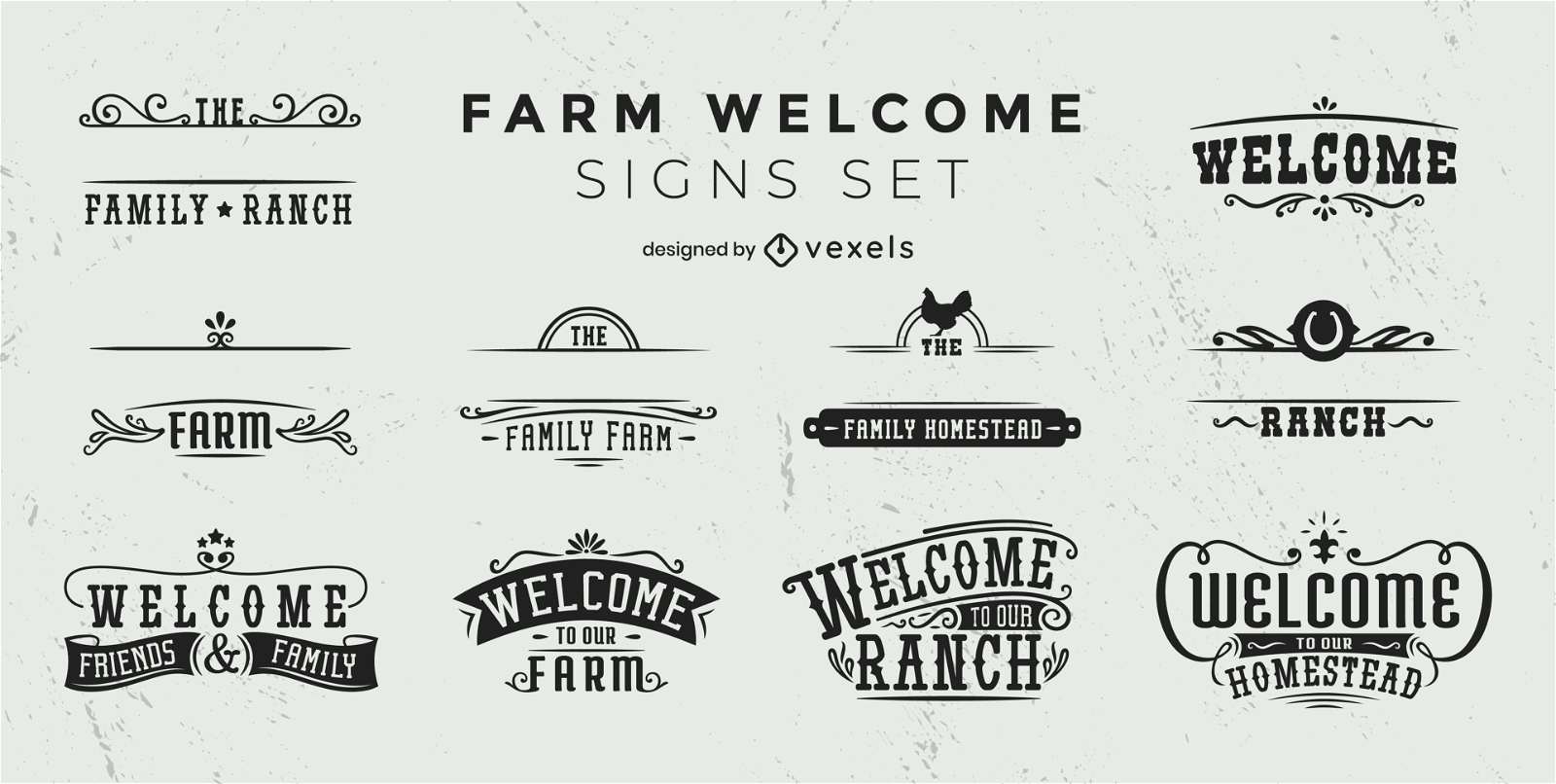 Farm ranch welcome signs set