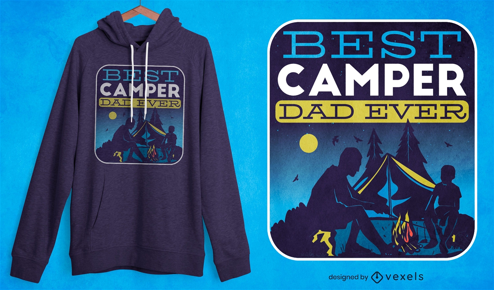 Camping Vater und Sohn T-Shirt Design