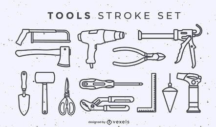 Traço do conjunto de elementos da ferramenta