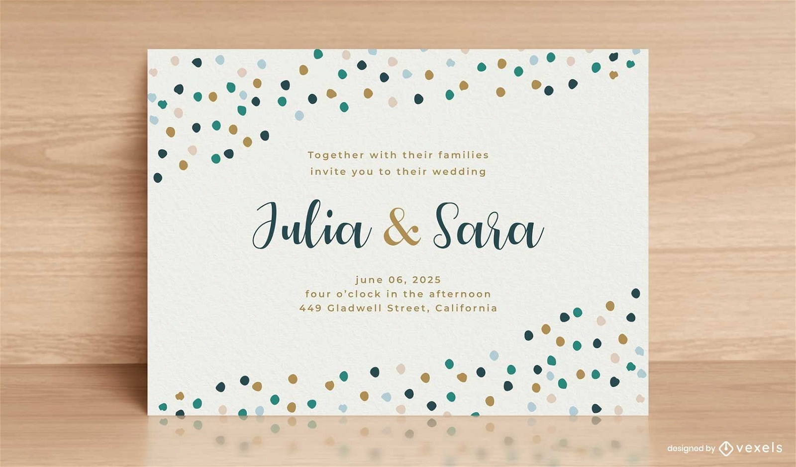 Abstract wedding card template
