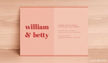 Minimale Vorlage für Hochzeitskarten