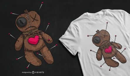 Voodoo doll illustration t-shirt design