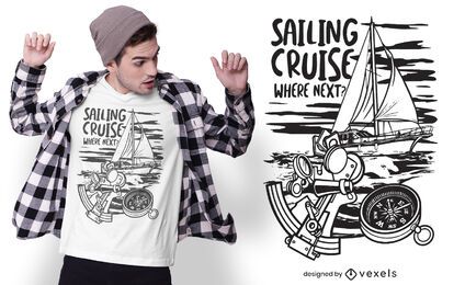 T-Shirt-Design für Segelkreuzfahrten