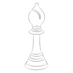 Bishop chess piece line art PNG Design Transparent PNG