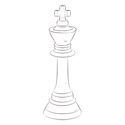 King chess piece line art Transparent PNG