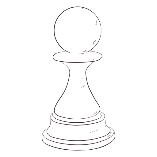 Pawn chess piece line art