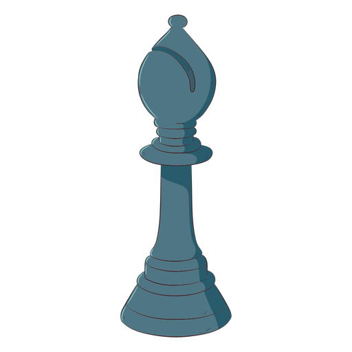 Bishop chess piece line art illustration PNG Design