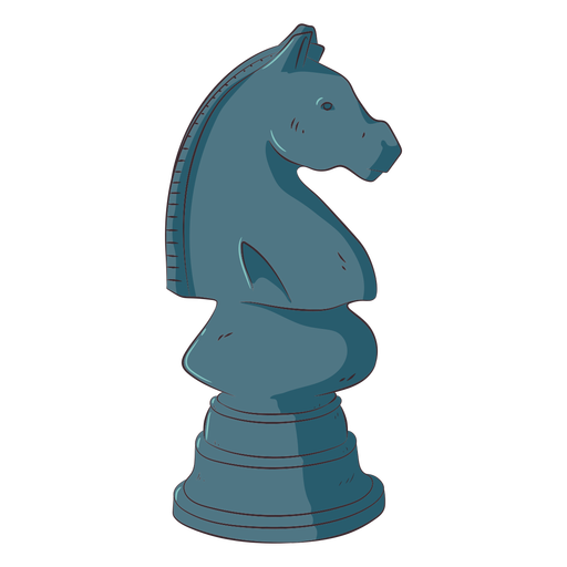 Knight chess piece line art illustration