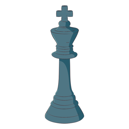 King chess piece line art illustration PNG Design