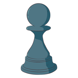 Pawn chess piece line art illustration Transparent PNG